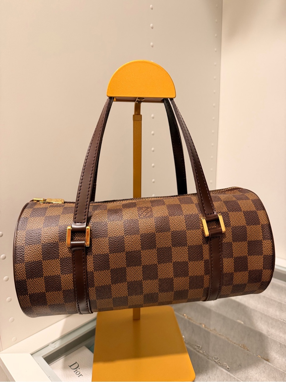 Louis Vuitton Damier Ebene Papillon Barrel Bag